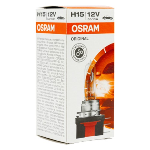 Lámpara Faro Principal OSRAM 64176 MT-O15 Halogen Pgj23t-1 12V 15/55W H15
