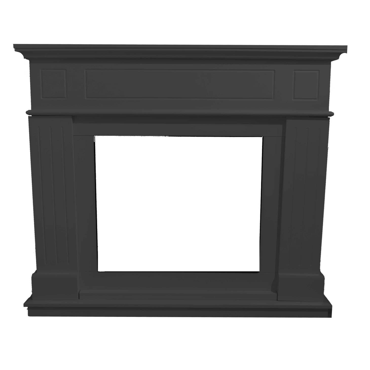 Mpc Marco Chimenea Pienza Gris Oscuro Marco De Madera Mdf Gris Oscuro Fácil Instalación