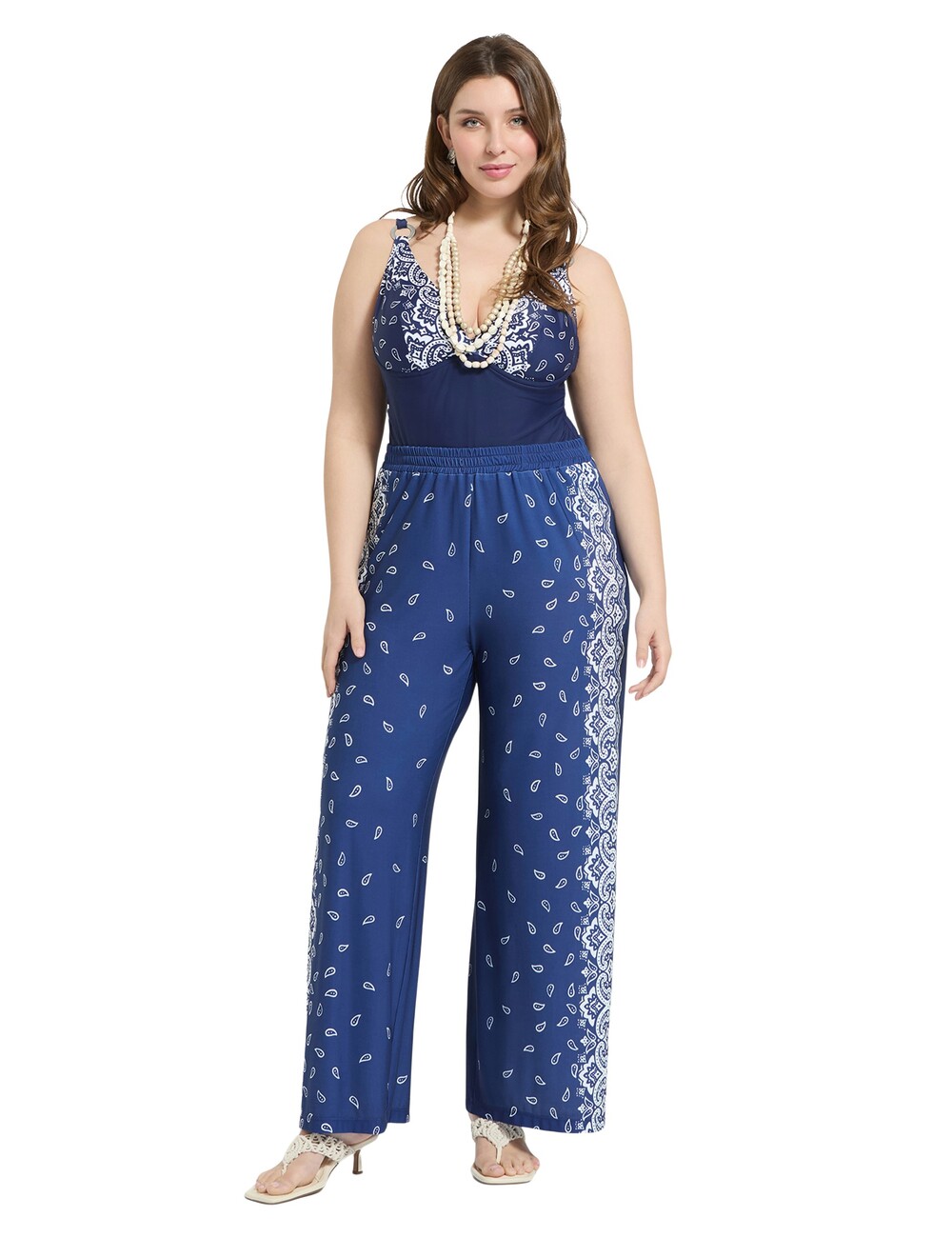 Fiorella Rubino - Pantalones Wide Leg estampado bandana