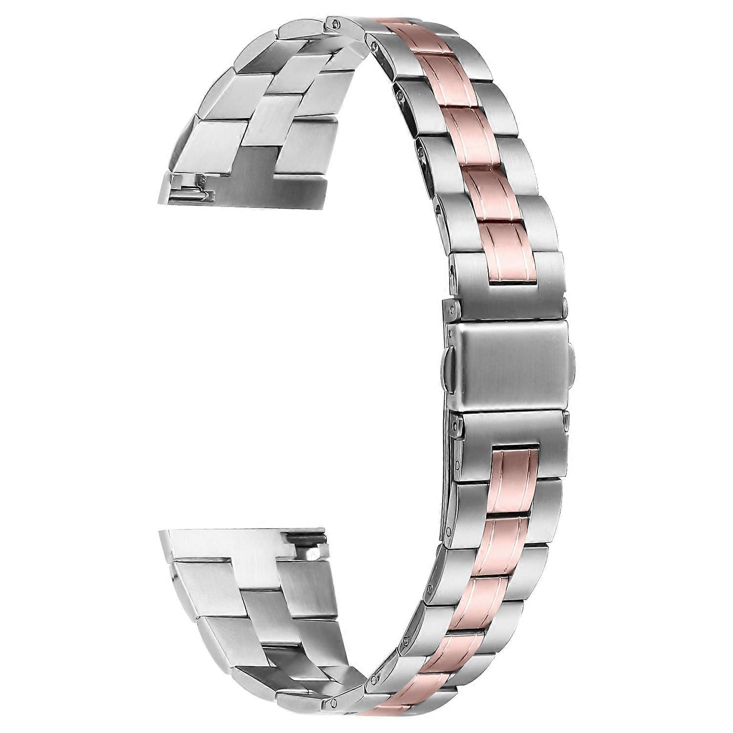 Correa de acero inoxidable de tres cuentas para reloj inteligente TicWatch GTX, tipo B