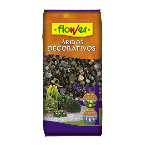 FLOWER STYLE Canto Rodado de Río 9/12 para Decorar Macetas, Parterres, Jardines, etc - 20L