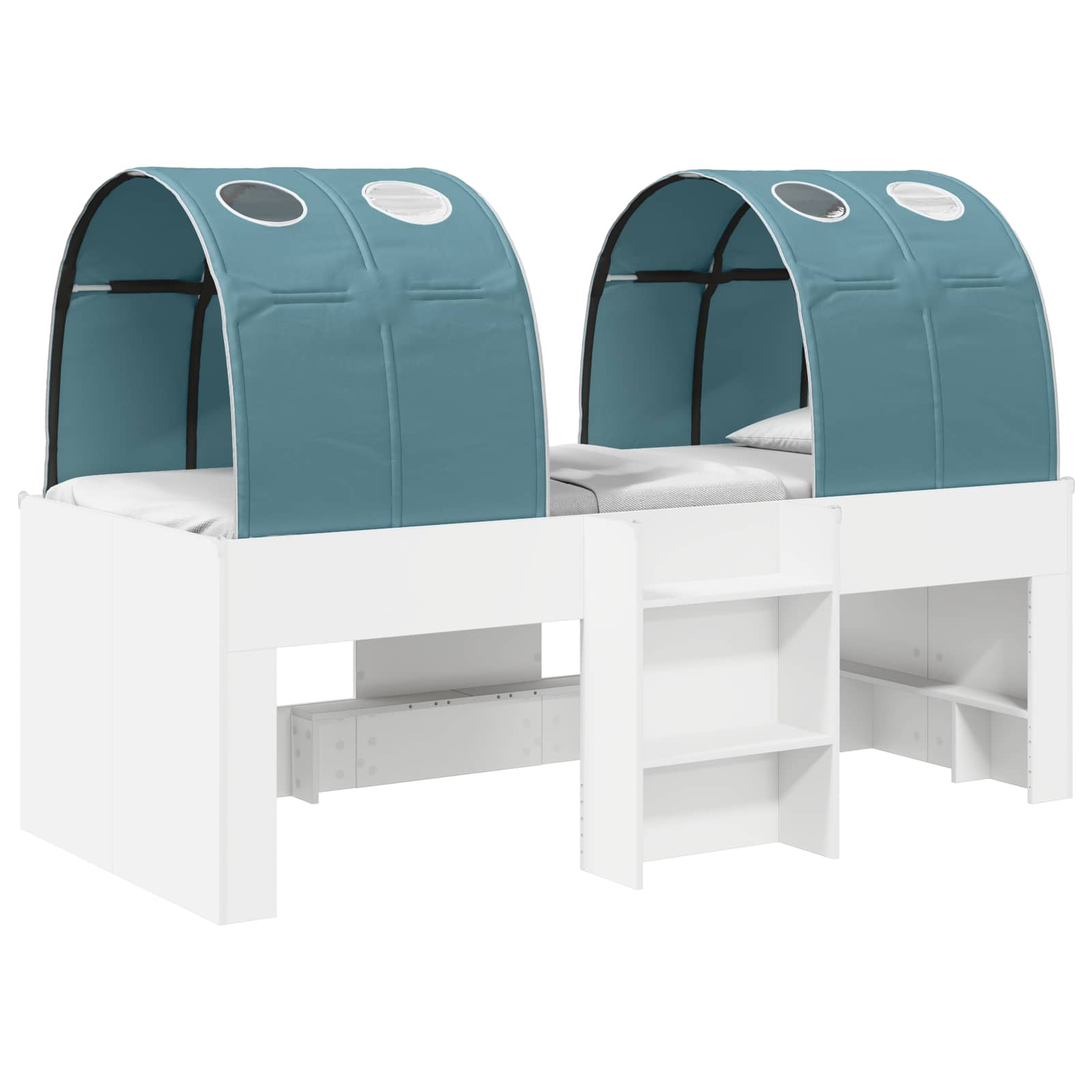 vidaXL Cama alta para niños con túnel 3 uds. 90 x 200 cm Multicolor