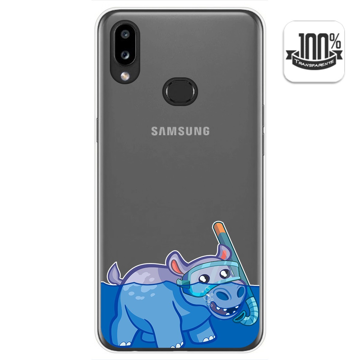 Tumundosmartphone Funda Gel Transparente para Samsung Galaxy A10s diseño Hipo Dibujos