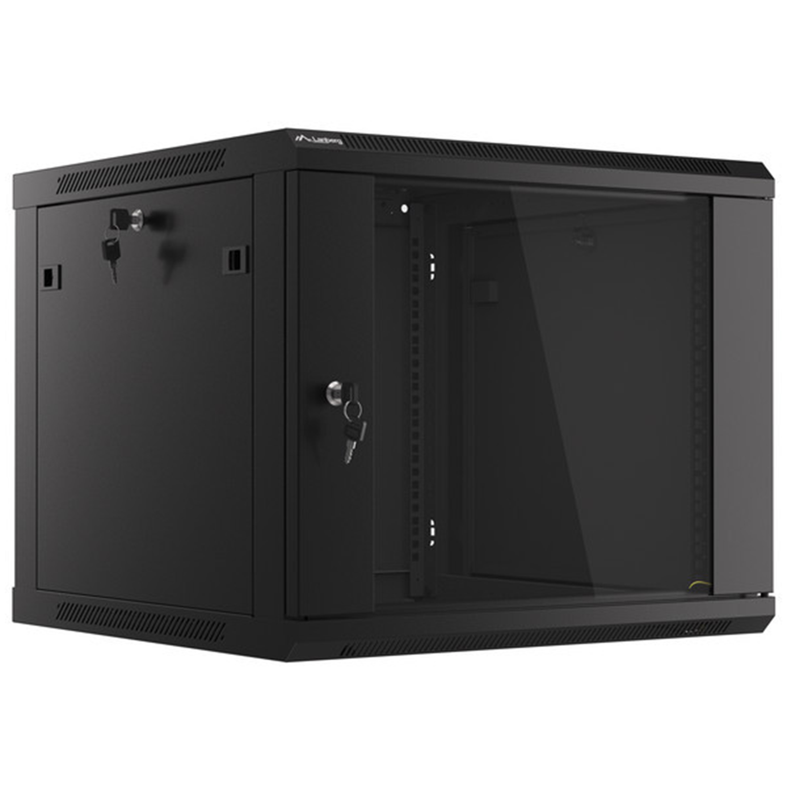 Armario Rack 19" mural 9U F600 FlatPack color negro RAL9004 Lanberg WF01-6609-10B - Lanberg