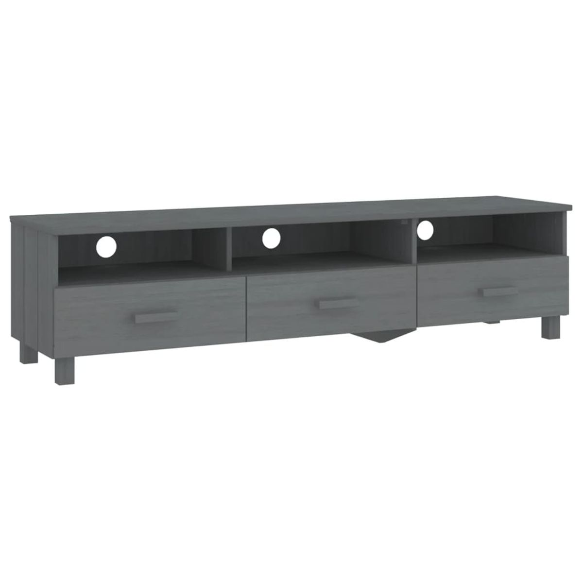 Mueble de TV Hamar 3 cajones + 3 compartimentos madera 40x158x40 cm