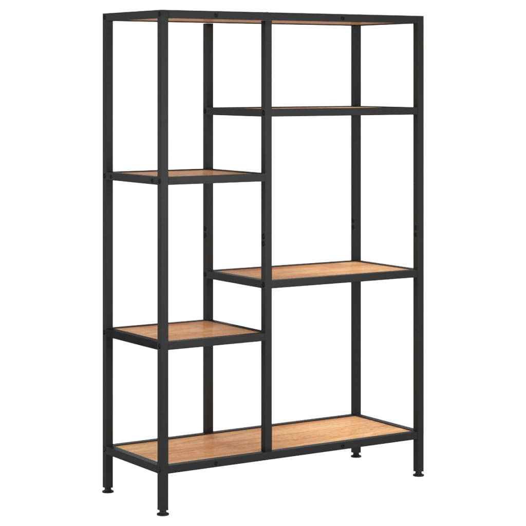 vidaXL Estantería de madera contrachapada y acero 80x30x120 cm