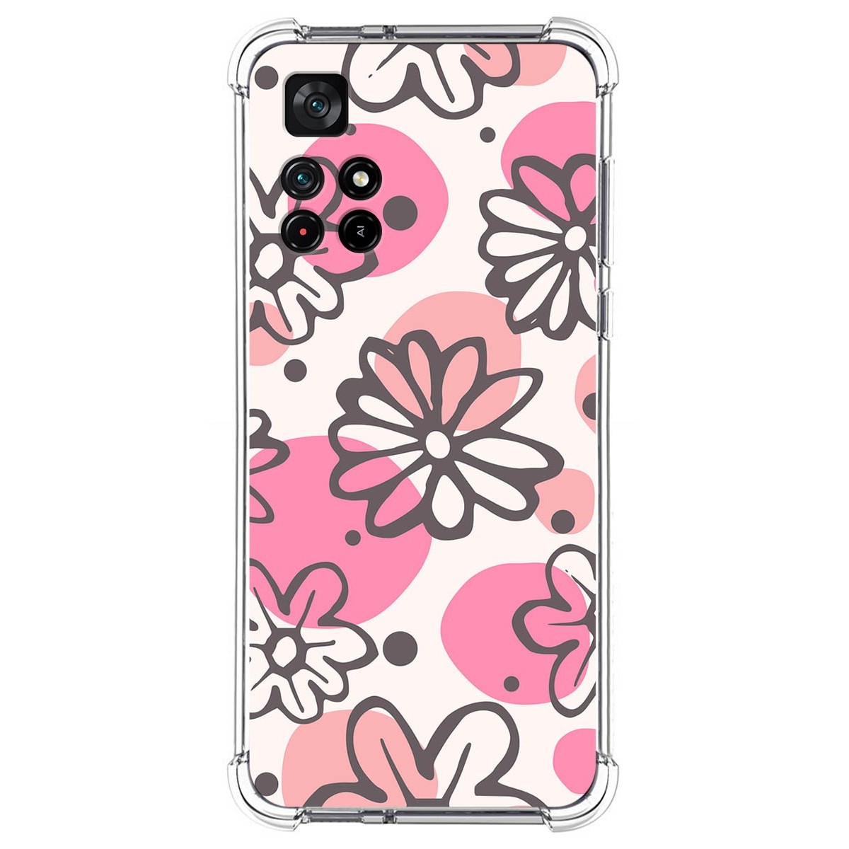 Funda Silicona Antigolpes para Xiaomi POCO M4 Pro 5G diseño Flores 09 Dibujos