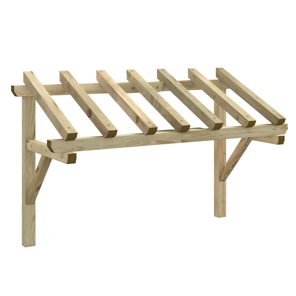 vidaXL Pérgola de Puerta Toldo Techado Dosel Marquesina Entrada Madera de Pino