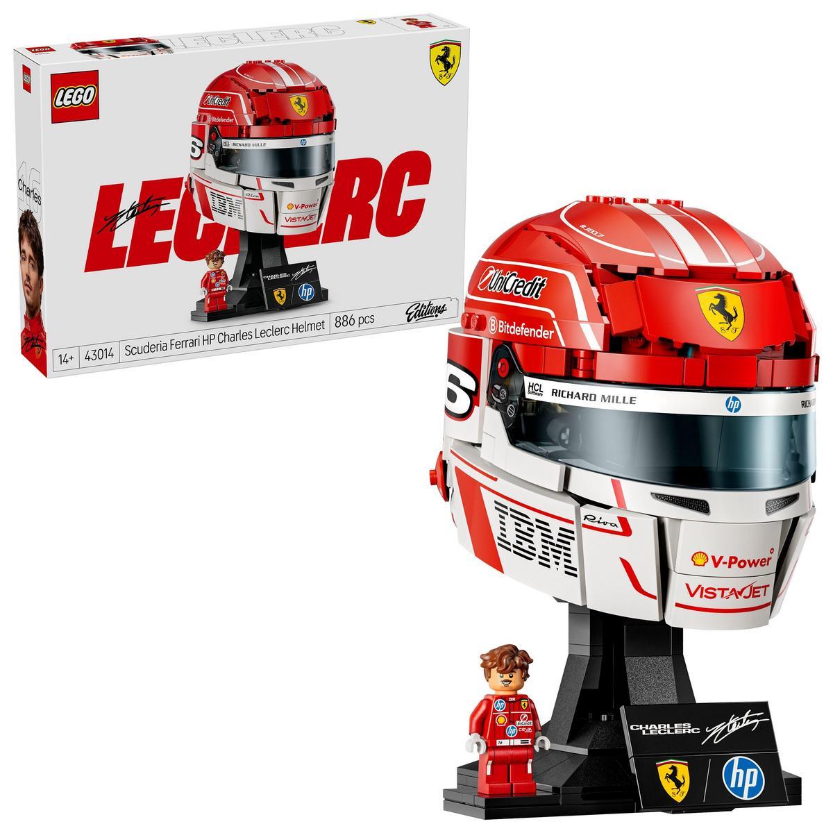 LEGO® 43014 Editions Scuderia Ferrari HP: Casco de Charles Leclerc - Casco de F1