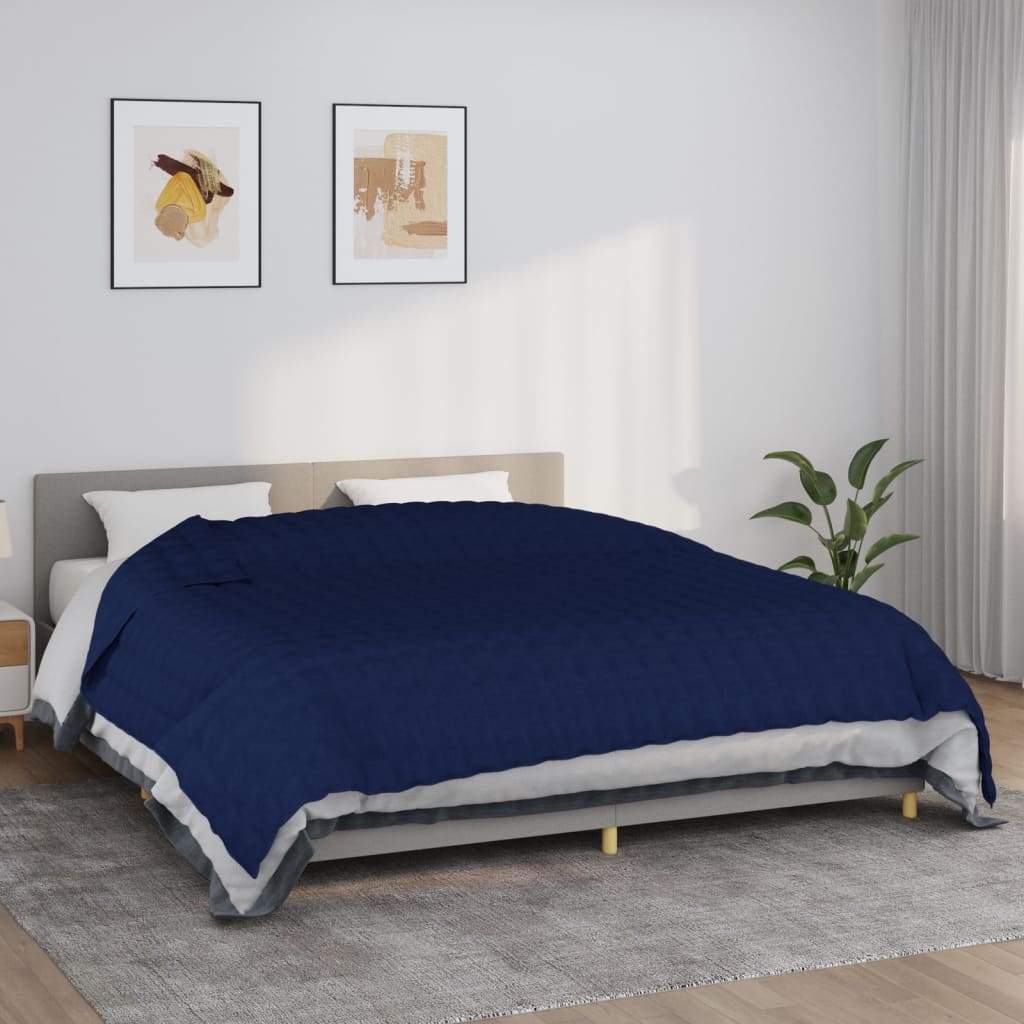 vidaXL Manta con peso tela 235x290 cm 11 kg manta de edredón Color Azul,  Crema, y mas