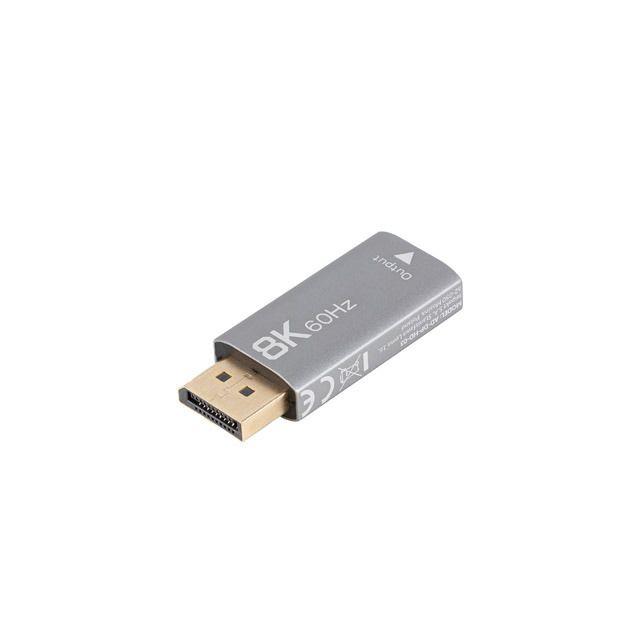 Lanberg - Adaptador AD-DP-HD-03 DisplayPort macho a HDMI hembra 8K Ultra HD (7680x4320), compatible con DisplayPort 1.4 y HDMI 2.1, velocidad de transferencia 48 Gbit/s, ideal para gaming y profesionales