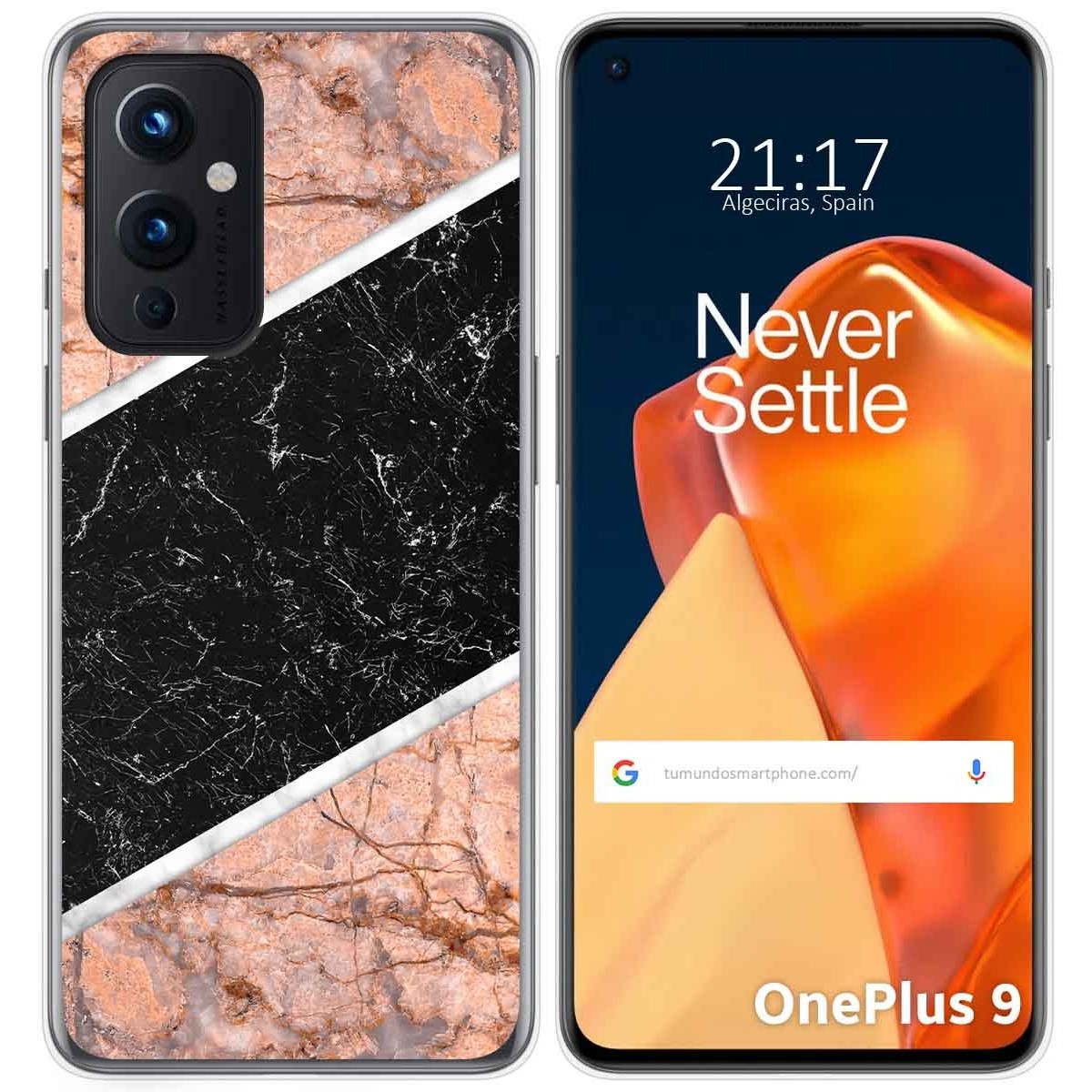 Tumundosmartphone Funda Gel Tpu para OnePlus 9 5G diseño Mármol 07 Dibujos