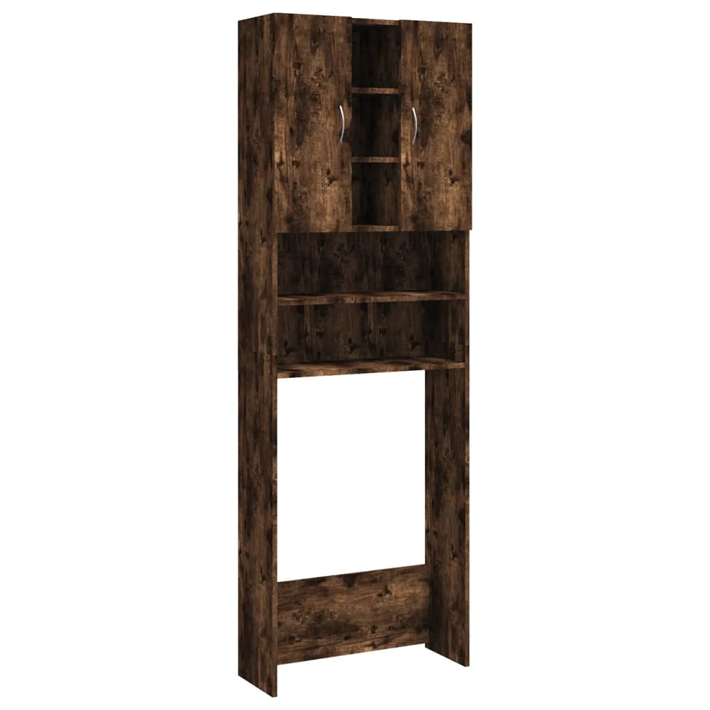 Armario de Lavadora Cuarto de Baño Aseo Estantería Mueble Colada Color Blanco,  Roble ahumado,  Roble Sonoma y mas