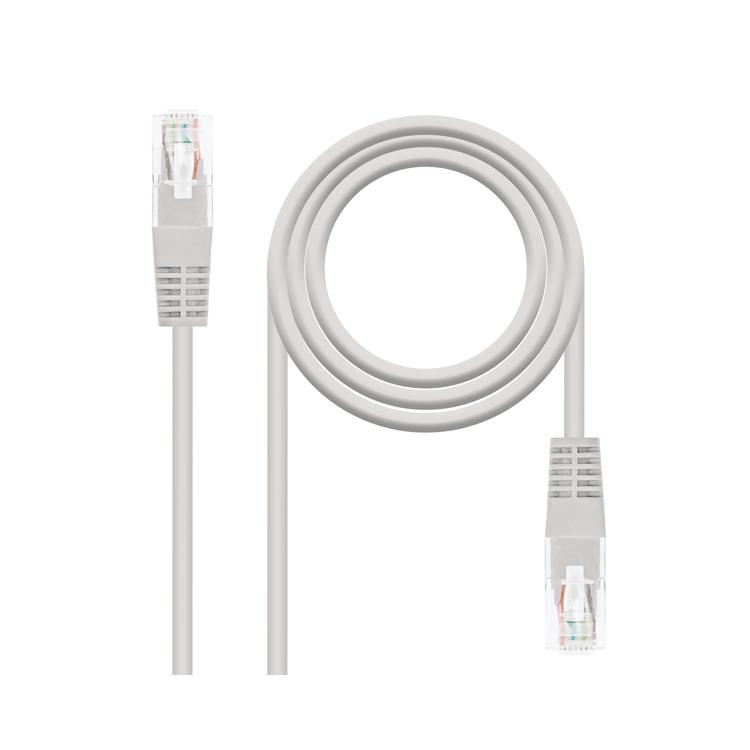 Cable red latiguillo rj45 cat.5e utp awg24,1.5m gris nanocable