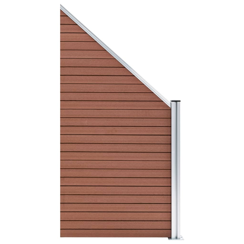 Vidaxl Panel de Valla WPC 95x(105-180) Cm Color Marrón