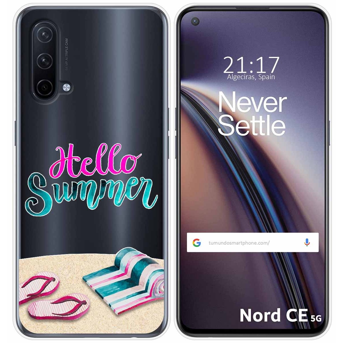 Funda Silicona Transparente para OnePlus Nord CE 5G diseño Summer Dibujos