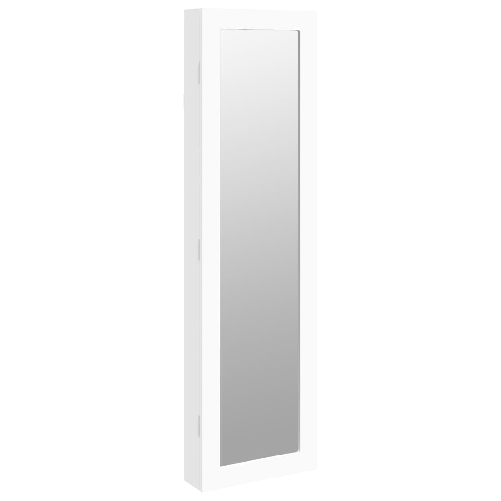 vidaXL Espejo con joyero de pared 30x8,5x106 cm armario de joyería Color Marrón,  Blanco,  Negro y mas