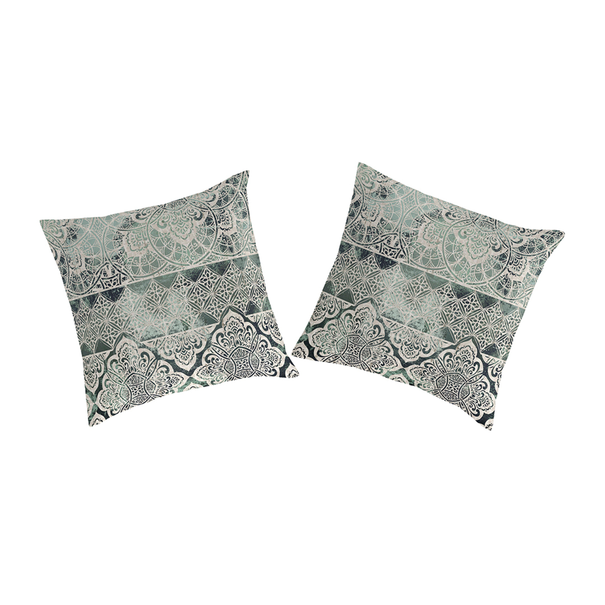 GUY LAROCHE - 2 fundas de almohada 100% algodón ALAIN azul/gris 65x65 cm