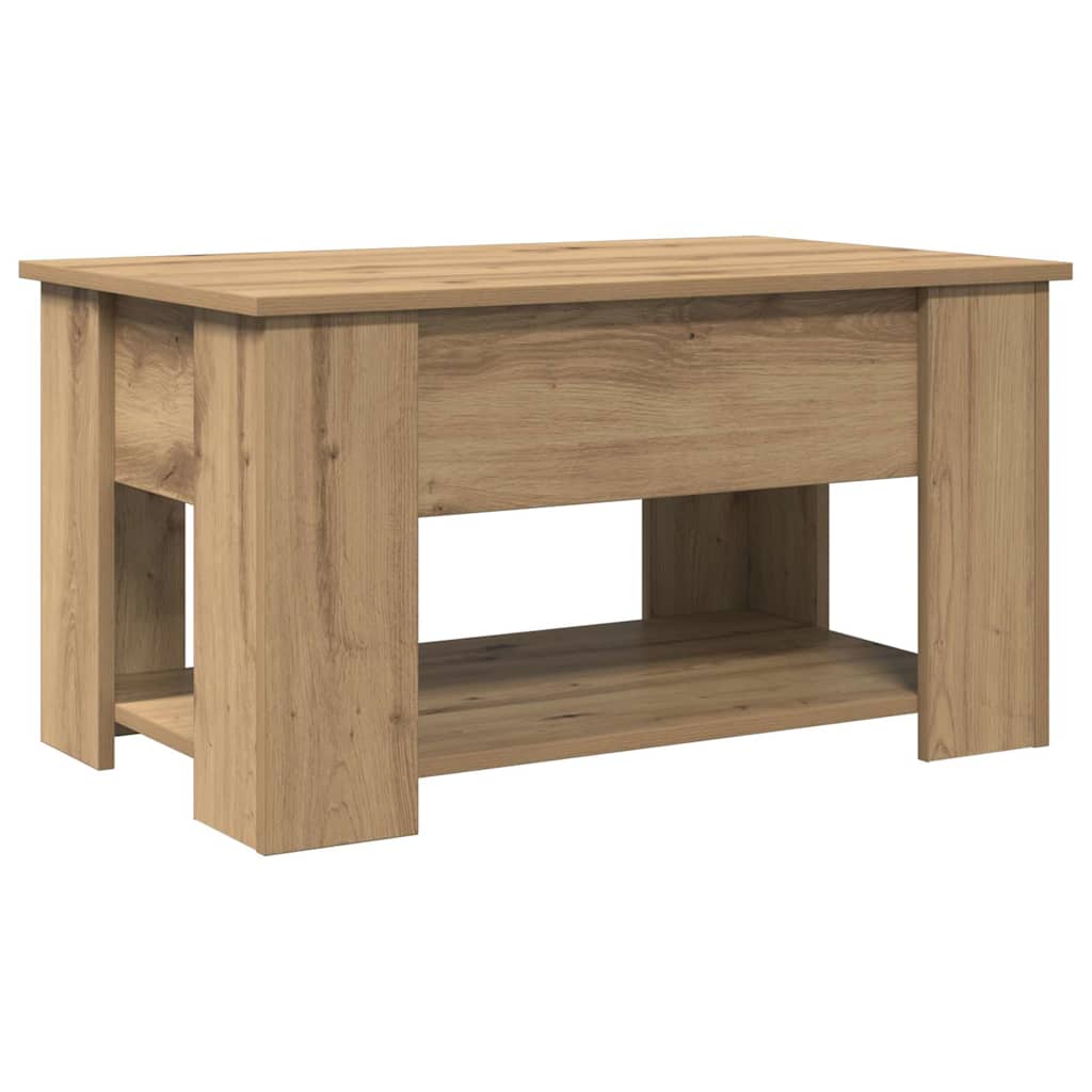 vidaXL Mesa de centro madera de ingeniería roble artesanal 79x49x41 cm