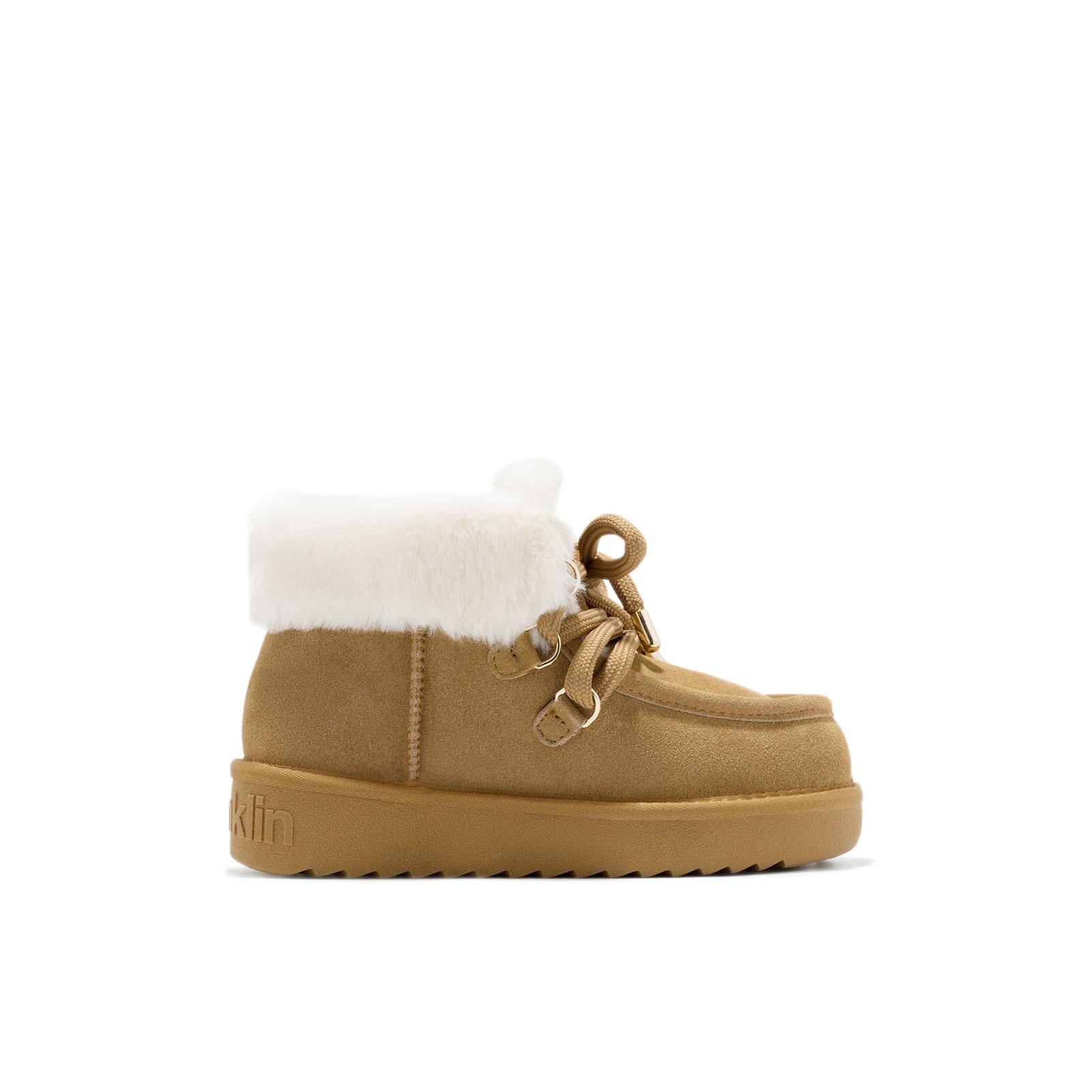 D.Franklin Botas Australianas de Corte Bajo Nordic Basic    Camel  - Botas para Mujer - Moda casual Mujer