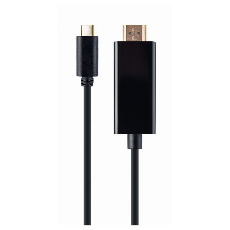 Gembird - A-CM-HDMIM-02 adaptador de cable de vídeo 2 m USB Tipo C HDMI Negro A-CM-HDMIM-02