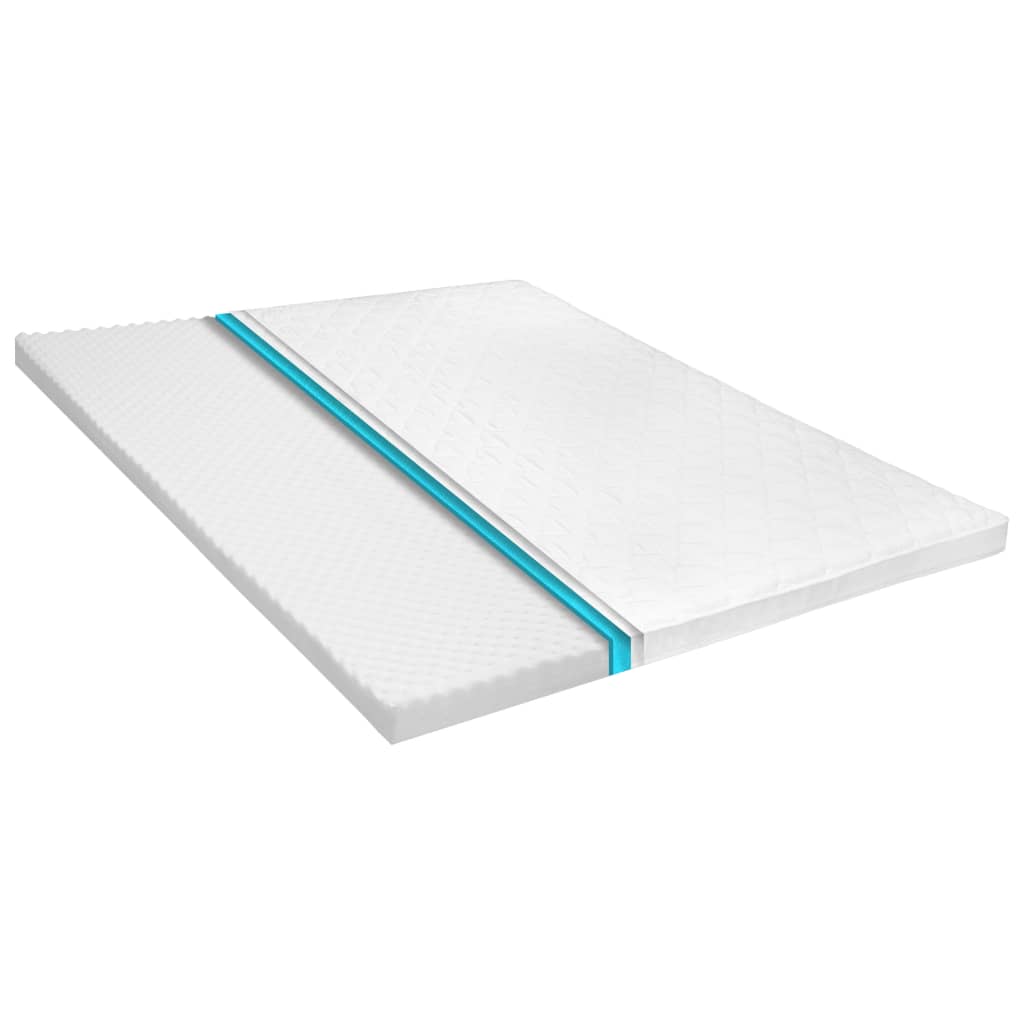 vidaXL Sobrecolchón Espuma Gel Frío Grosor de 6 cm Perfil Huevo Colchón Superior Dimensiones 80 x 200 cm,  90 x 200 cm,  100 x 200 cm y mas