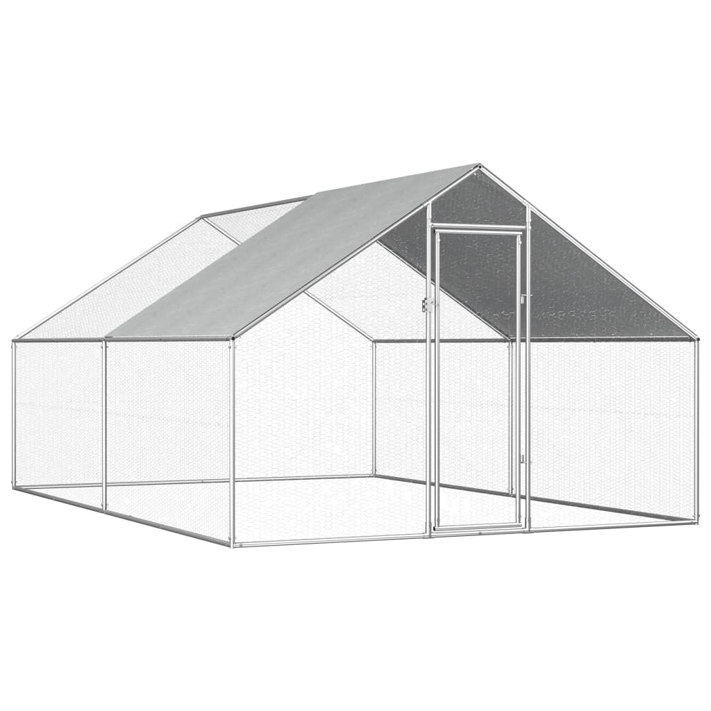 vidaXL Jaula Gallinero de Exterior de Acero Galvanizado Corral Dimensiones 2.75 x 2 x 1.92 m,  2.75 x 4 x 1.92 m,  2.75 x 6 x 1.92 m y mas