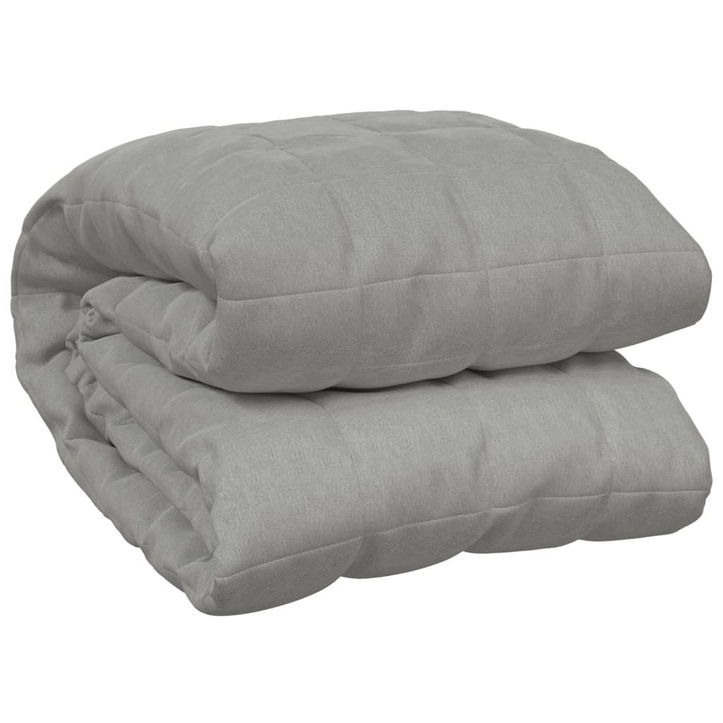 vidaXL Manta con peso tela gris 220x230 cm 11 kg