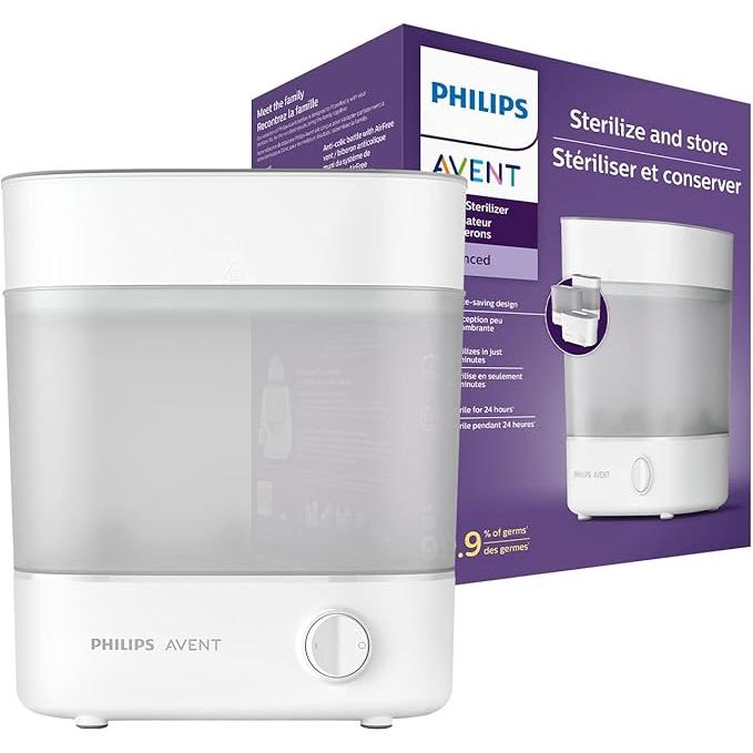 Philips Avent Esterilizador De Botellas Eléctrico A Vapor Para Hasta 6 Biberones, Tetinas Y Accesorios, Diseño Modular, Color Blanco (SCF291/00)