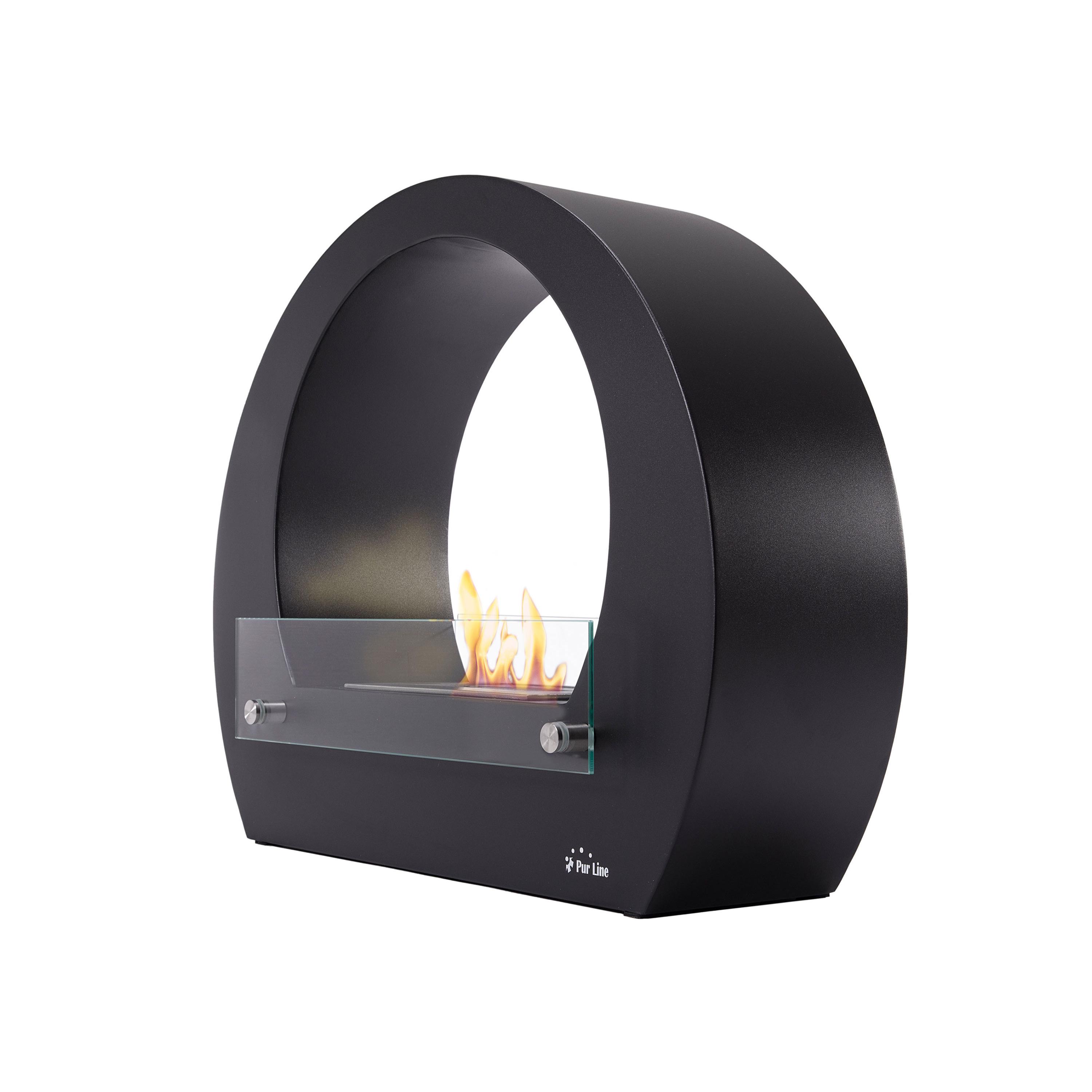 Chimenea de etanol de acero con llama regulable Purline SATURN
