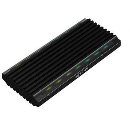 Caja Externa para Disco SSD M.2 SATA/NVMe Aisens ASM2-RGB012B/ USB 3.2/ Sin tornillos