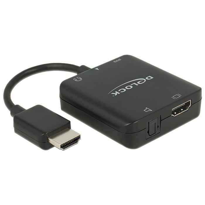 DeLOCK 62784 convertidor de Audio Negro - Conversor de Audio (Micro-USB B, 16 / 20 / 24 bit, 32 / 44.1 / 48 / 88.2 / 96 kHz)