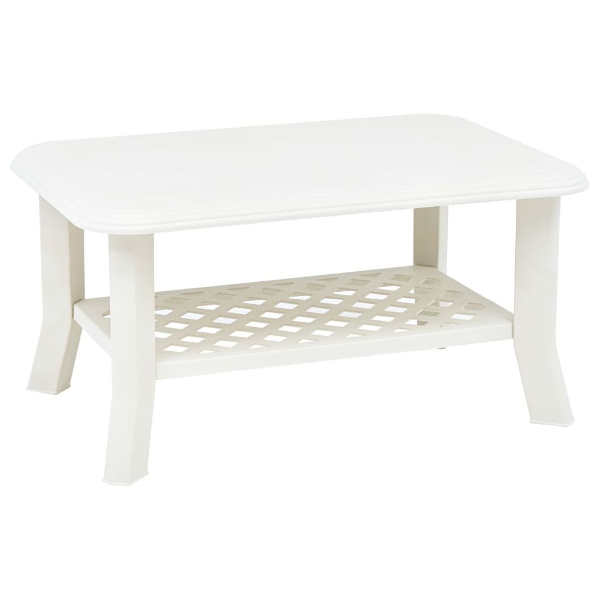 Mesa de centro Polka de exterior con estante inferior 46x90x60 cm