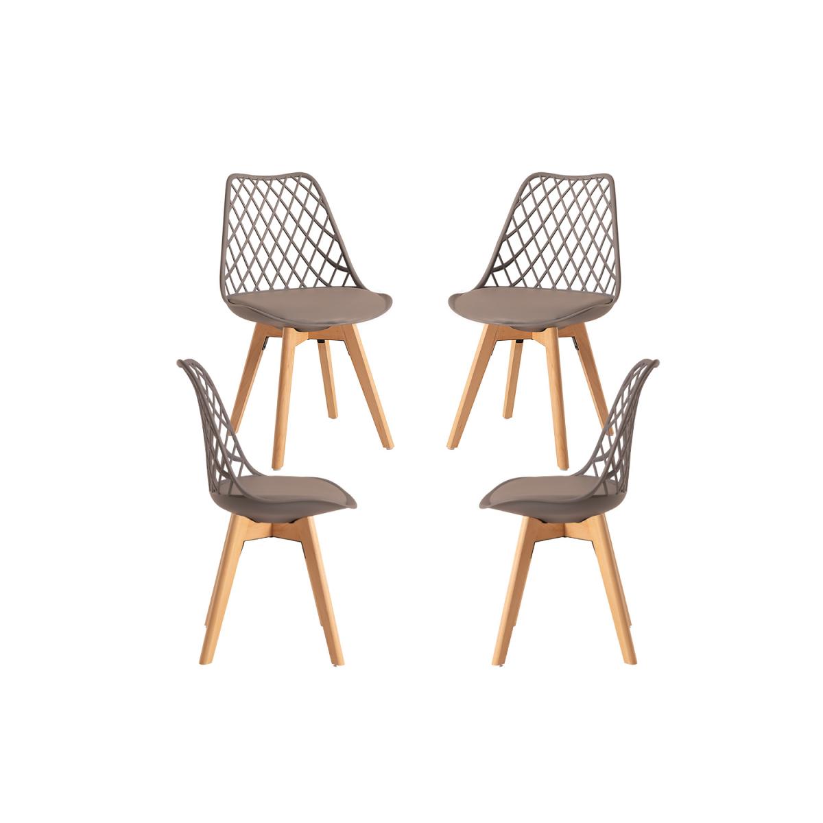 Regalos Miguel - Packs Sillas Comedor - Pack 4 Sillas Mima - Taupe