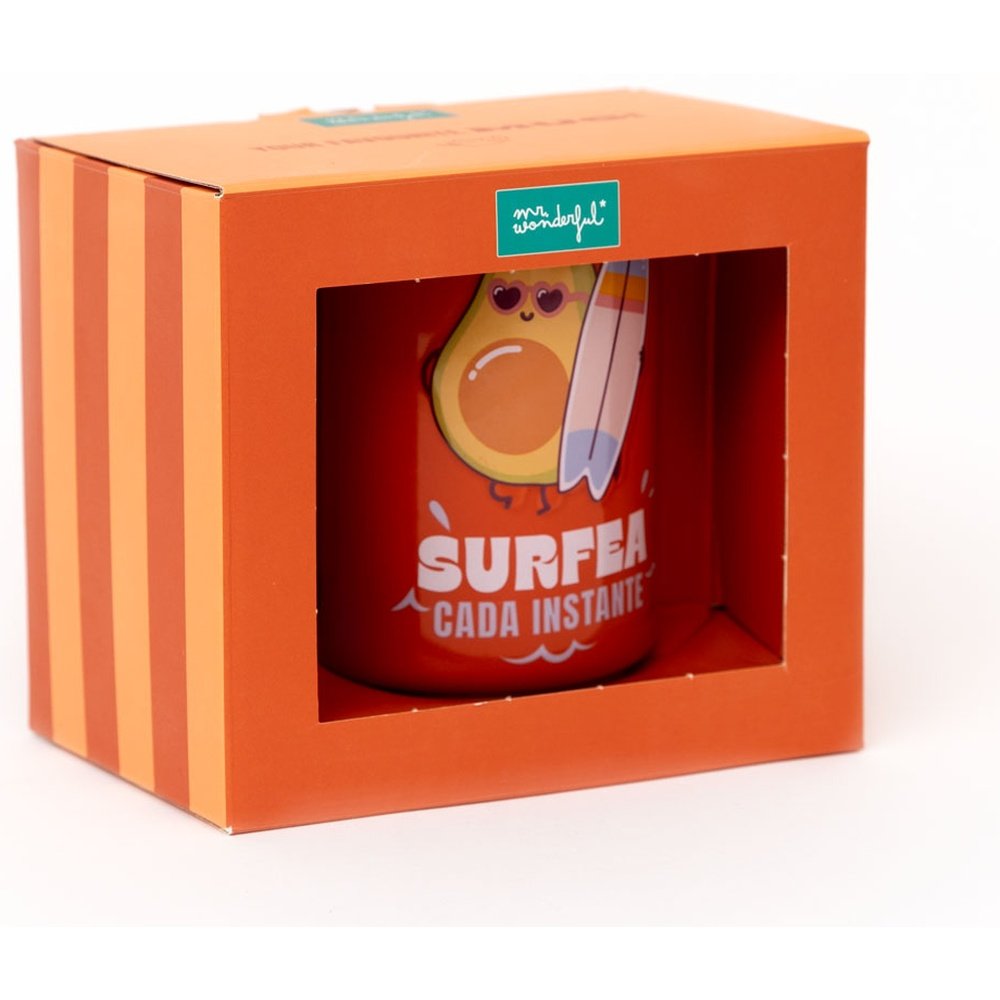 MR TAZA 3D AGUACATE SURFEA CADA INSTANTE TAZAS S2 9x9x14 Cms.