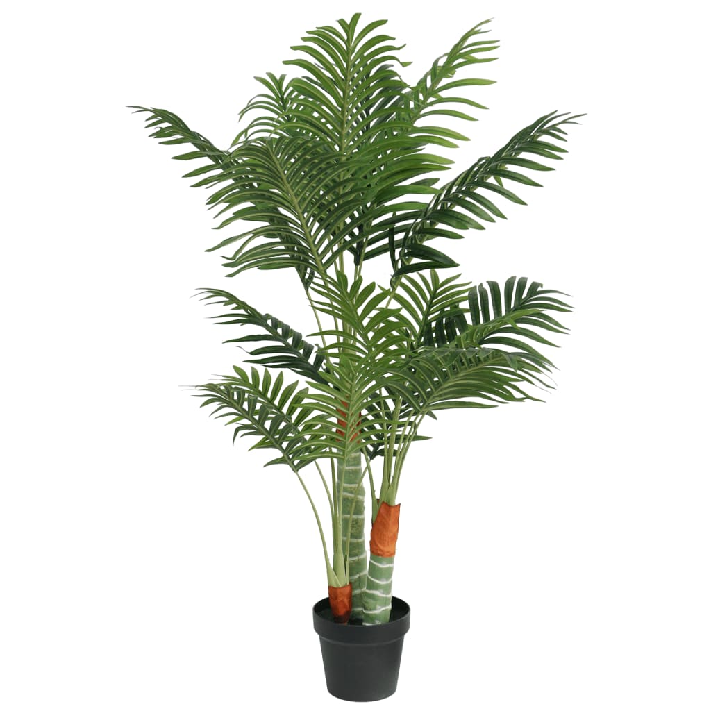 vidaXL Palmera artificial con 3 troncos PP verde Dimensiones 85 cm, 120 cm, 180 cm