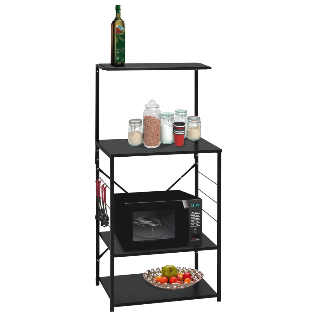 vidaXL Armario de Microondas Contrachapada Roble Soporte Estante Cocina Color blanco y roble,  negro y roble,  Blanco y mas