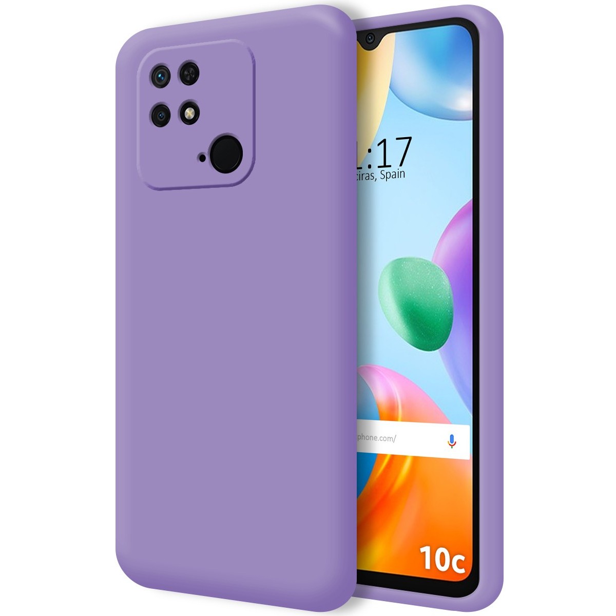 Funda Silicona Líquida Ultra Suave para Xiaomi Redmi 10C color Morada