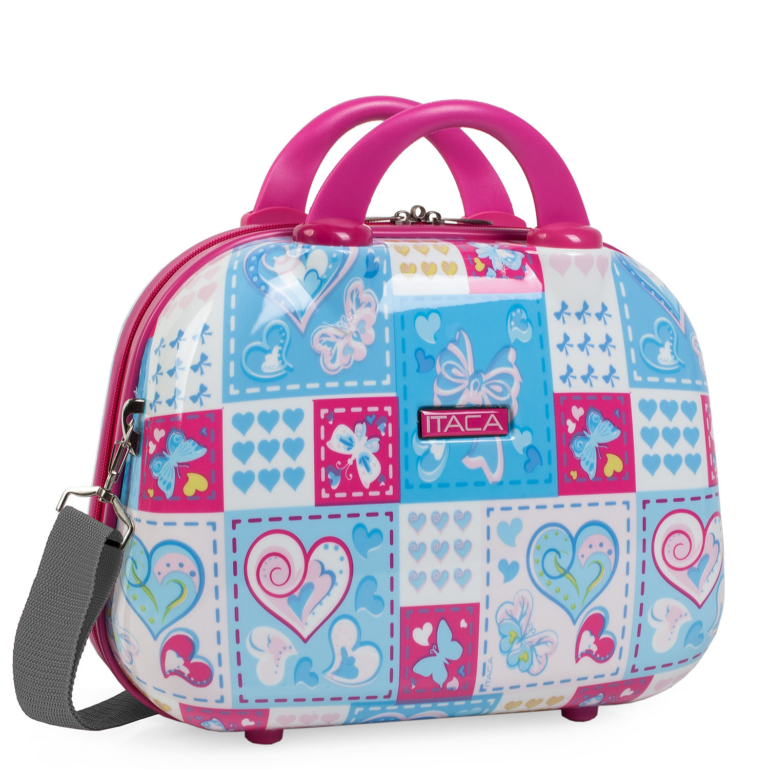 Neceser Mujer Y Infantil PC Policarbonato - Neceser Viaje De Calidad Rígido Con Asa Superior Y Correa Ajustable Para El Hombro - Elegante Neceser Marca De ITACA