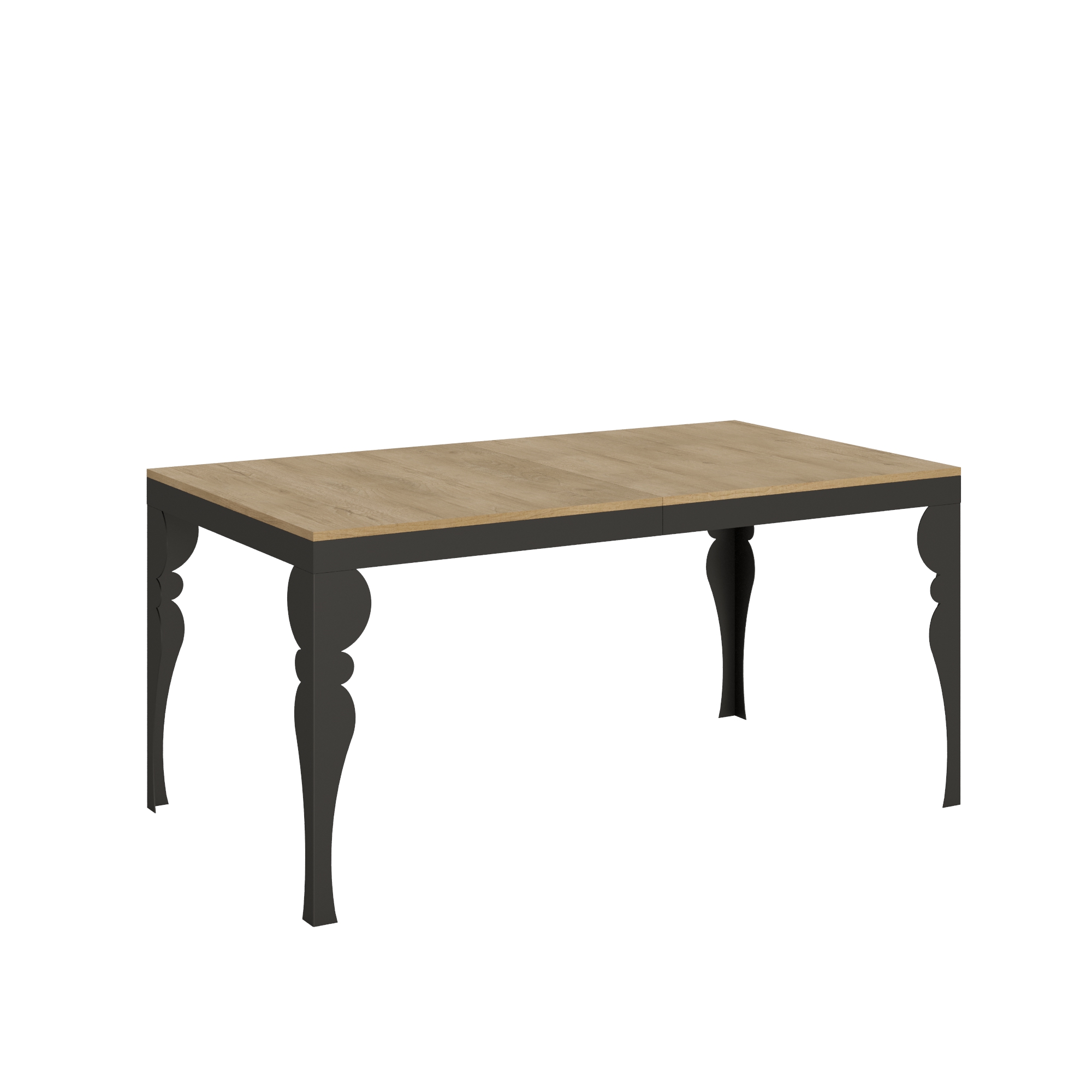 Mesa extensible 90x160/264 cm Paxon Evolution Roble Nature estructura Antracita - Itamoby