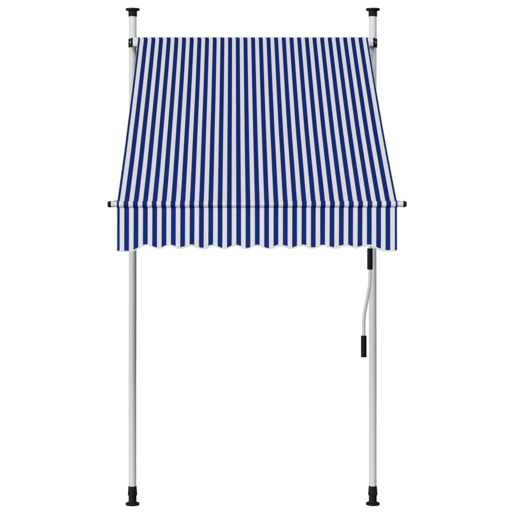 Vidaxl Toldo Manual Retráctil 100 Cm Azul - Protección Rayos UV