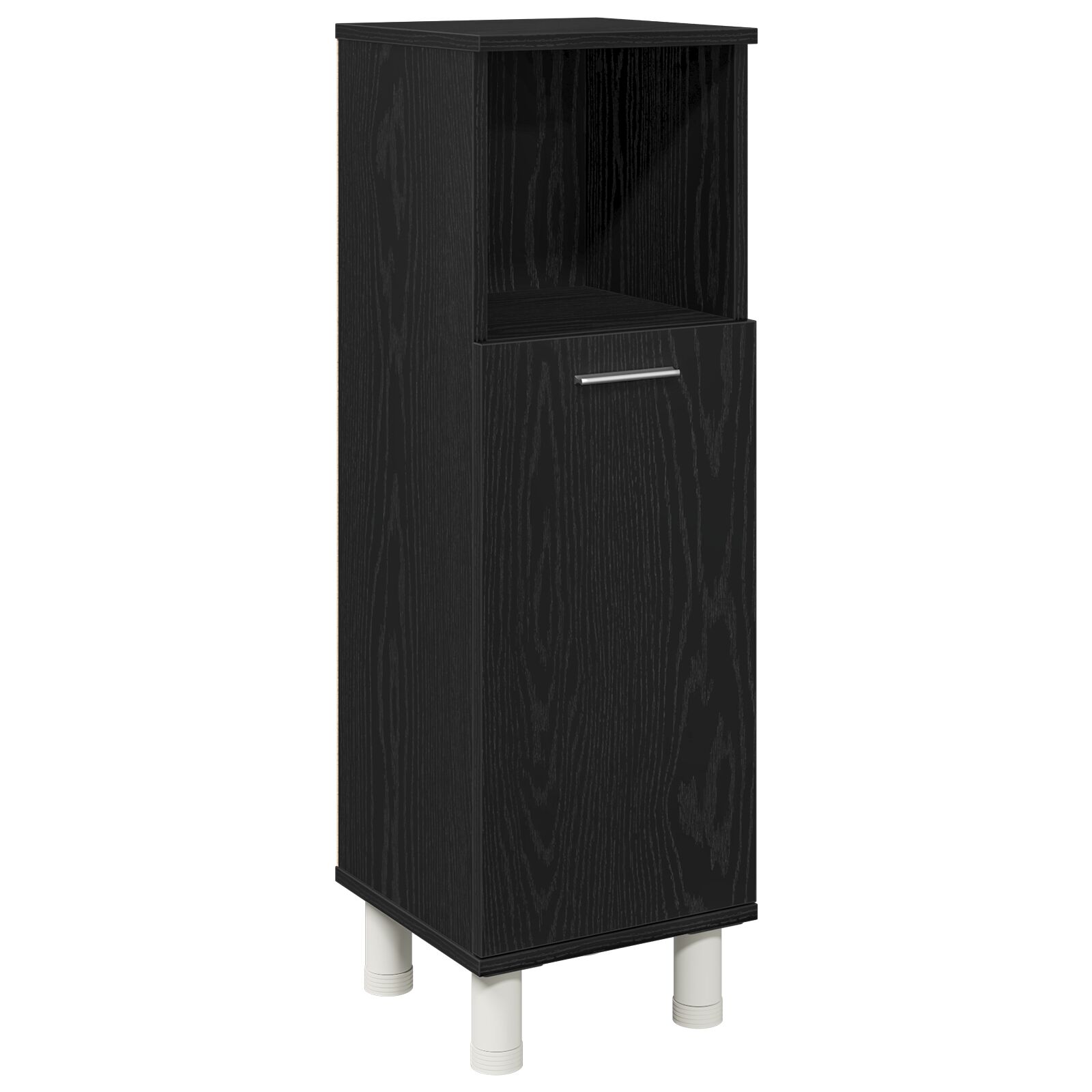 Armario de baño vidaXL Negro Roble 30x30x95 cm Madera Elaborada
