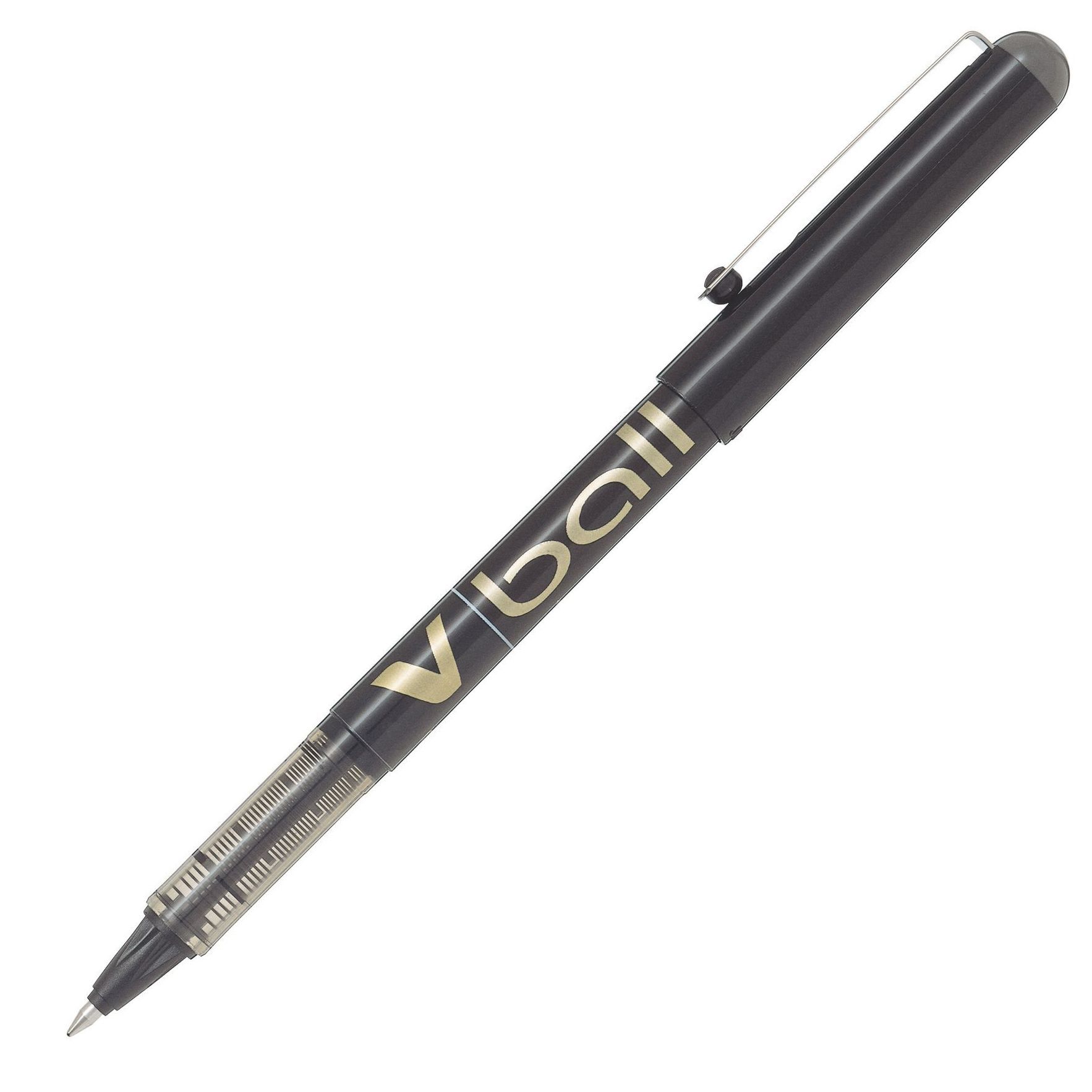12 BOLIGRAFOS ROLLER PILOT VBALL FINO 0,5 MM. BL-VB5 TINTA LIQUIDA PUNTA DE BOLA  AZUL, ROJO, NEGRO