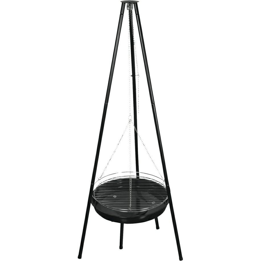 4U-Onlinehandel 4U de Comercio en Línea Parrilla con Fuego Bañera Altura Regulable ø50 cm trípode Carbón Vegetal Barbacoa Jardín grilll Barbacoa