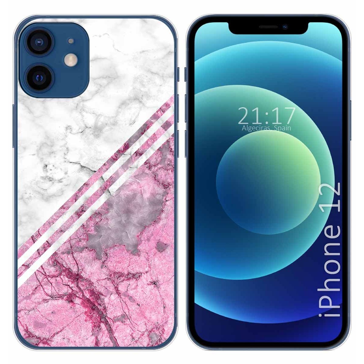 Tumundosmartphone Funda Gel Tpu para Iphone 12 / 12 Pro (6.1) diseño Mármol 03 Dibujos