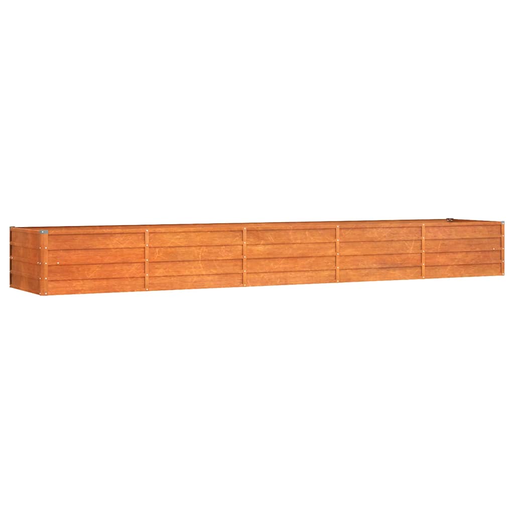 vidaXL Arriate oxidado de acero corten 400x80x45 cm
