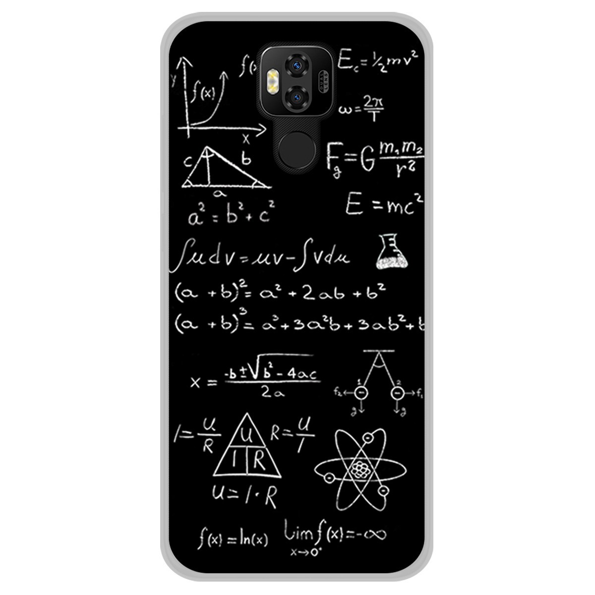 Tumundosmartphone Funda Gel Tpu para Ulefone Power 6 diseño Formulas Dibujos
