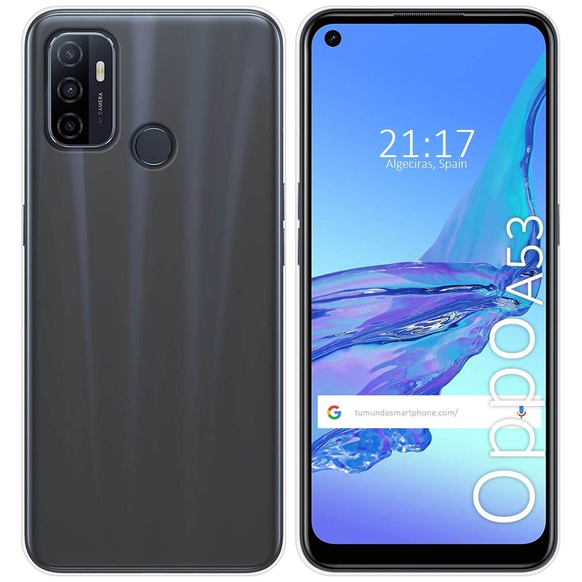 Tumundosmartphone Funda Silicona Gel TPU Transparente para Oppo A53 / A53s