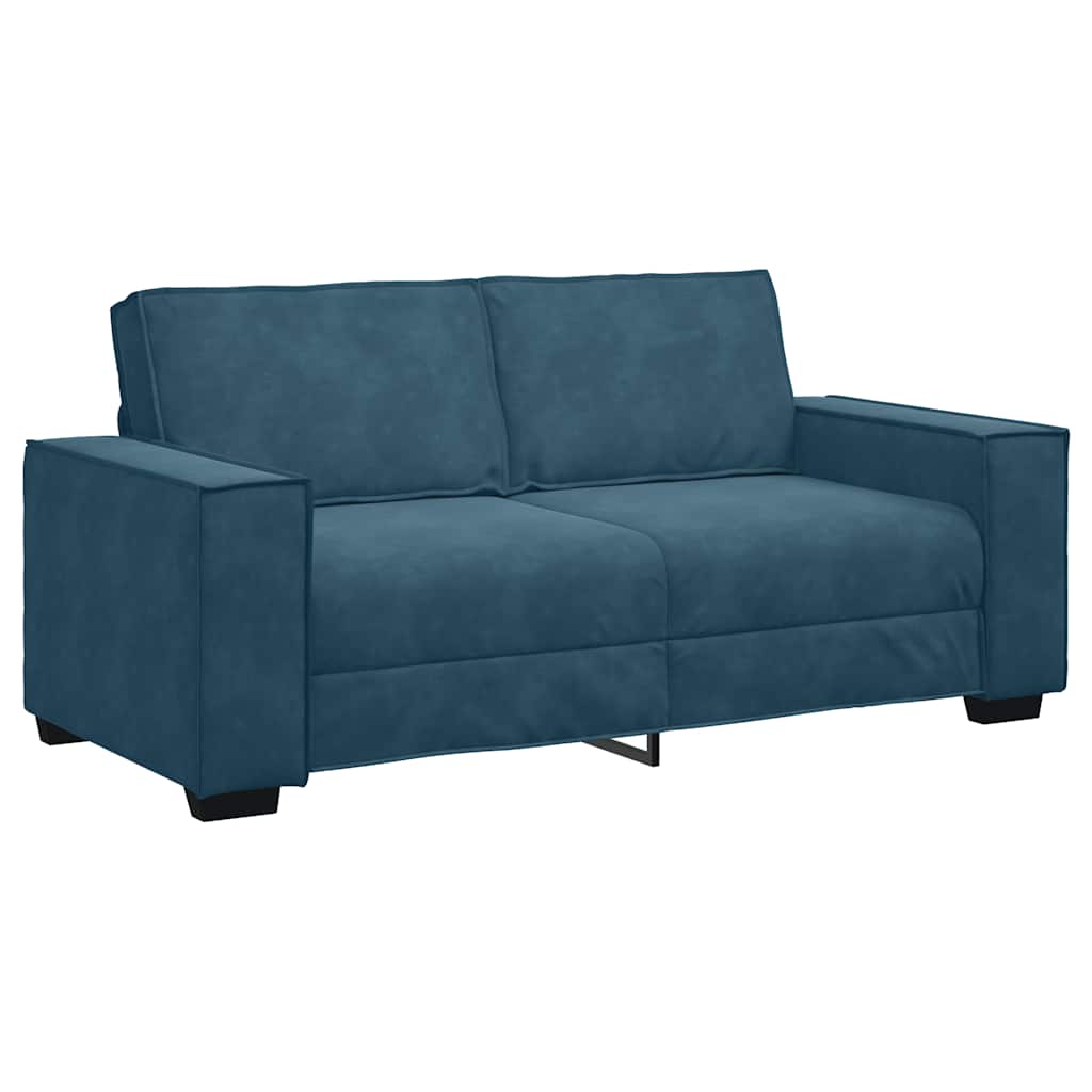vidaXL Sofá de 2 plazas terciopelo azul 180x78x84 cm