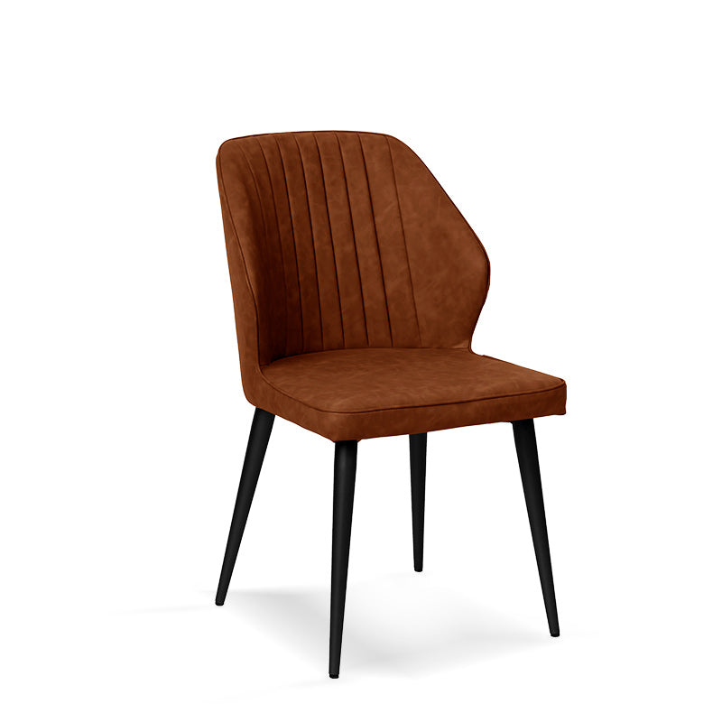FURNITURE STYLE FS7031AVELPU TRIANA Pack 4 Sillas de Comedor Imitación Piel Color Marrón - ref: FS7031AVELPU